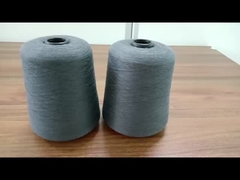 Fibras de aço inoxidável 28% e algodão 36% misturadas com poliéster 36% para efeitos antiestáticos